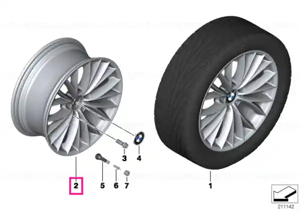 Disk wheel, light-alloy, spacegrau 8JX18 ET:34 - BMW Noutate