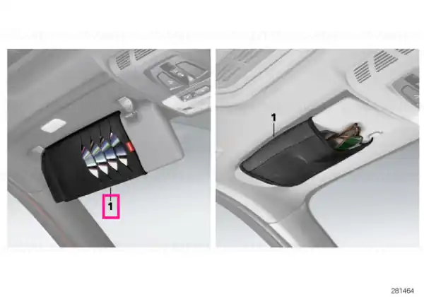 Transport gratuit Glasses/CD/DVD pouch SCHWARZ - BMW