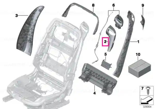 Capac ghid curea stânga CHROM - BMW Retur gratuit