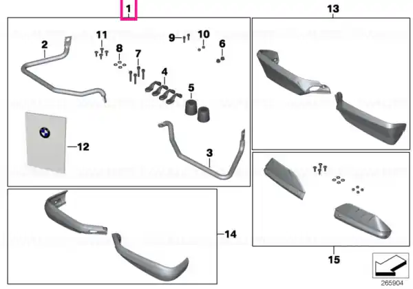 Set, hand safety bar - BMW Motorrad Chilipir
