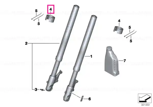 Sleeve, fork leg - BMW Motorrad Vezi acum