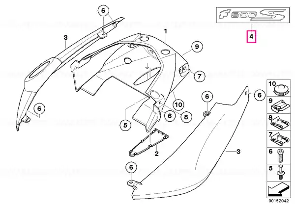 Preț mic Model lettering F800S, right - BMW Motorrad