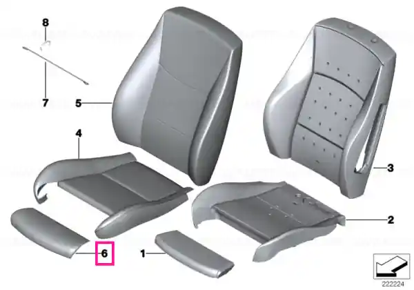 Capac suport coapse SCHWARZ - BMW Expediere rapidă