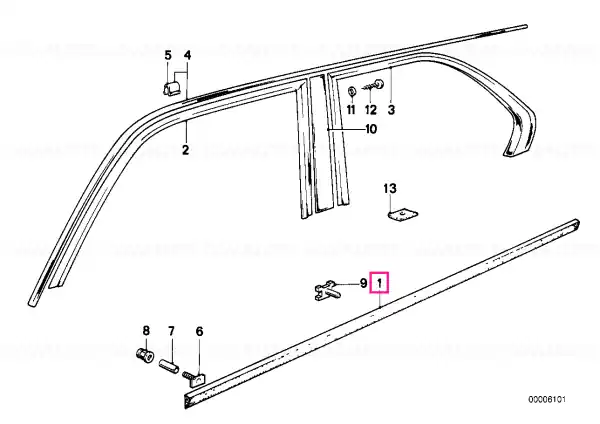 Ofertă de sezon Moulding rocker panel right - BMW
