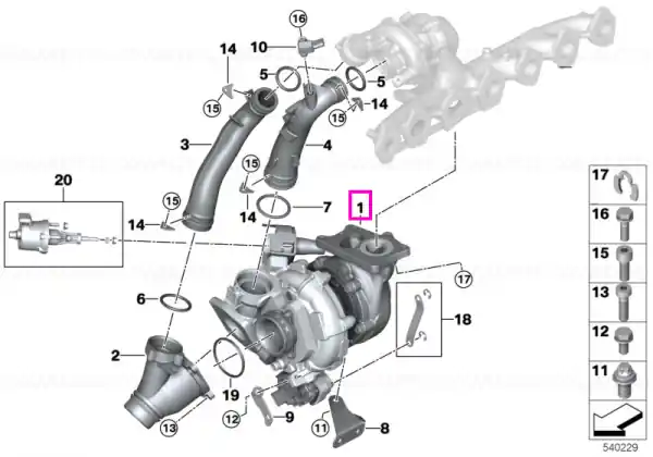 Bestseller Turbocompresor - BMW Seria 3 G20 G21, Seria 4 G22 G23 G26, Seria 5 G30 G31, Seria 6 G32, Seria 7 G11 G12, X3 G01, X4 G02, X5 G05, X6 G06