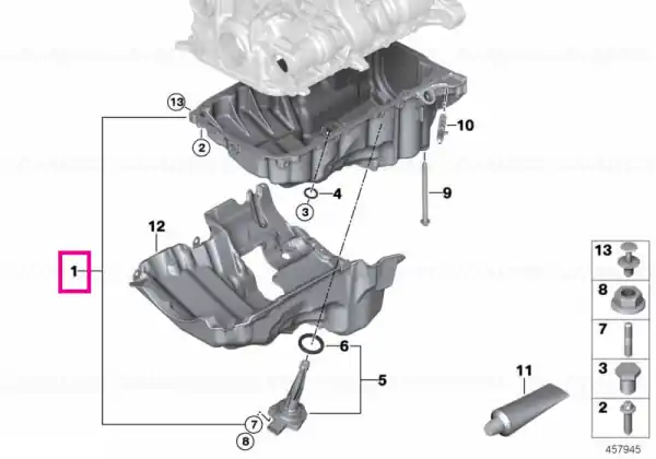 Ultima șansă Baie ulei - BMW Seria 2 F22 F23, Seria 3 F30 F31 F34 F35, Seria 4 F32 F33 F36 - Mini F54 F55 F56 F57 F60 - tip motor B46, B48