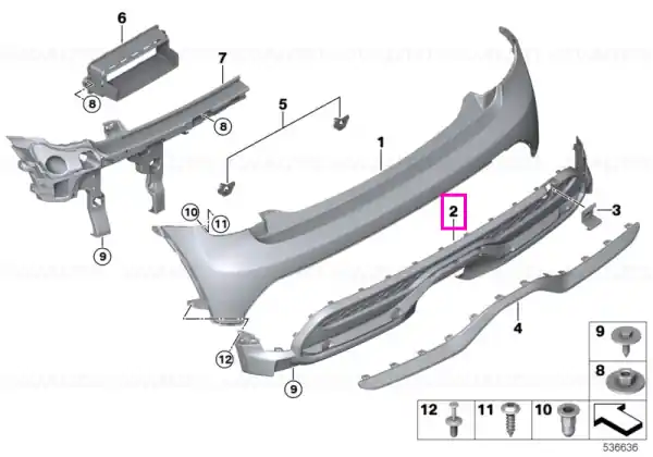 Difuzor bara protectie spate, PDC, RFL - Mini Cabrio F57 LCI, F56 LCI Livrare gratuită