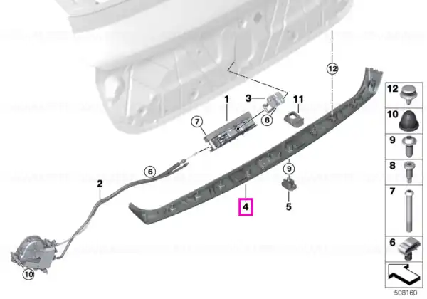 Chilipir Ornament/Maner haion cu iluminare, ICAM - BMW X6 G06 M F96