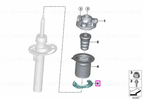 Plată securizată Suport inferior arc suspensie, punte fata - BMW X3 M F97, X4 M F98
