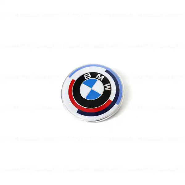 Emblema capota motor, editie aniversara 50 ani, M Performance, 74 mm - BMW Seria 2 G87M2, Seria 3 G80M3 G81M3, Seria 4 G82M4 G83M4 Ieftin