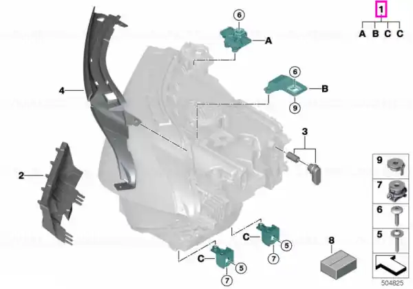 Discount Kit reparatie sistem prindere far, stanga sau dreapta - BMW Seria 8 G14 G15 G16 F91 F92 F93 M8