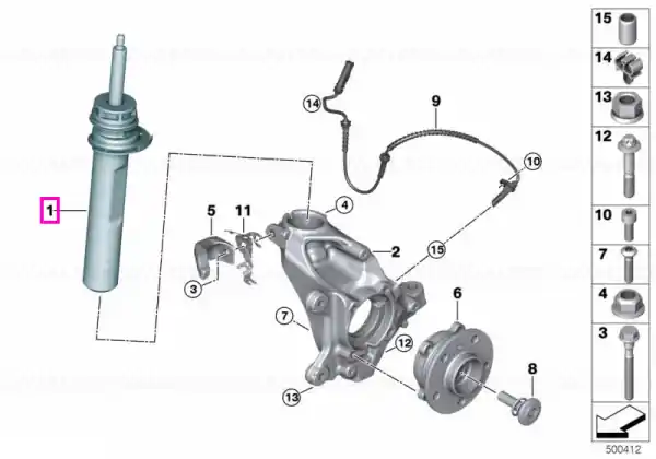 Preferatul clienților Amortizor suspensie, punte fata, stanga - Mini Cabrio F67