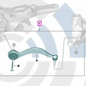 Disponibil imediat Set reparatie brat suspensie roata cu bucsa, punte fata, stanga, Kit Value Parts - BMW Seria 3 G20 G21, Seria 4 G22 G23