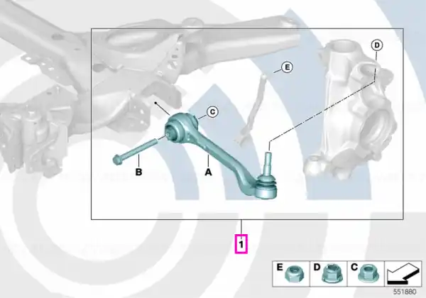 Set reparatie brat inferior suspensie, punte fata, stanga, Kit Value Parts - BMW Seria 3 G20 G21 G28 Promoție
